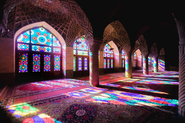istock Inside the pink mosque at Shiraz city,IRAN 647604098