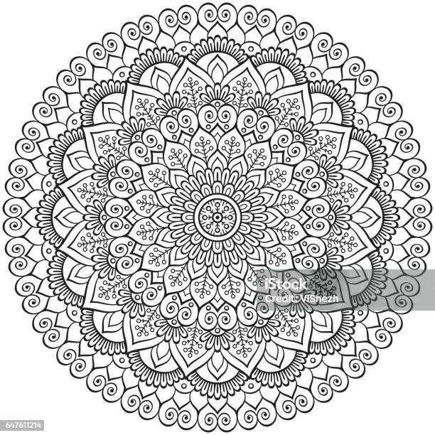 Vector Mandala Stock Illustration - Download Image Now - Abstract, Art, Curve