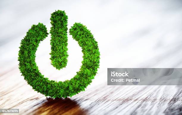 Green Power Knopf Stockfoto und mehr Bilder von Umweltschutz - Umweltschutz, Energieindustrie, Nachhaltige Entwicklung