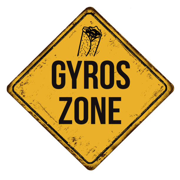 istock Gyros pita vintage rusty metal sign 647614954