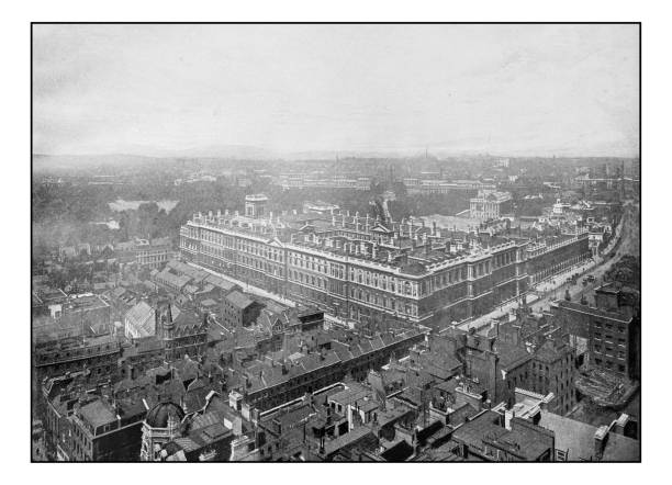 istock Antique London's photographs: View from the clock tower, Westminster 647626128