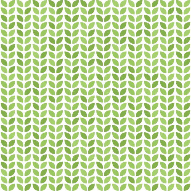 bezszwowe wektor wzór z zielonych liści - natural pattern stock illustrations