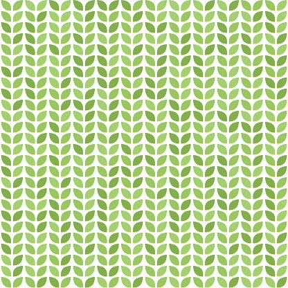 Seamless vector pattern with green leaves. Decorative greenery print