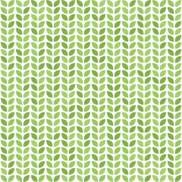 Vector illustration of Seamless vector pattern with green leaves