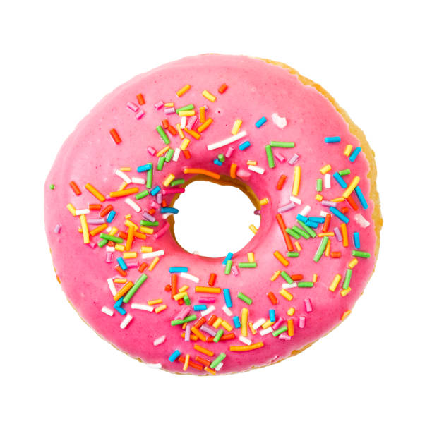 istock Donut with colorful sprinkles. Top view. 647646286