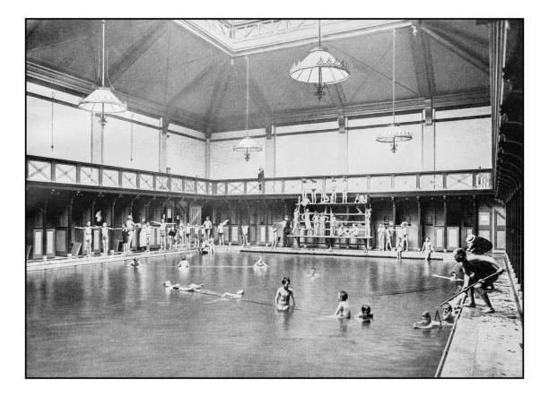 istock Antique London's photographs: Swimming lesson in Kensington Public Baths 647664584