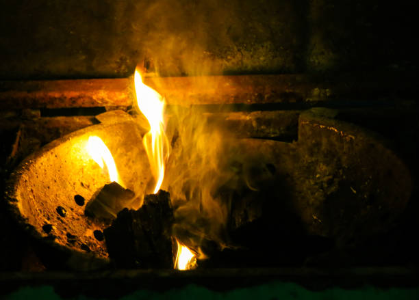 istock Charcoal and fire in the grill-bar-B Q 647673420