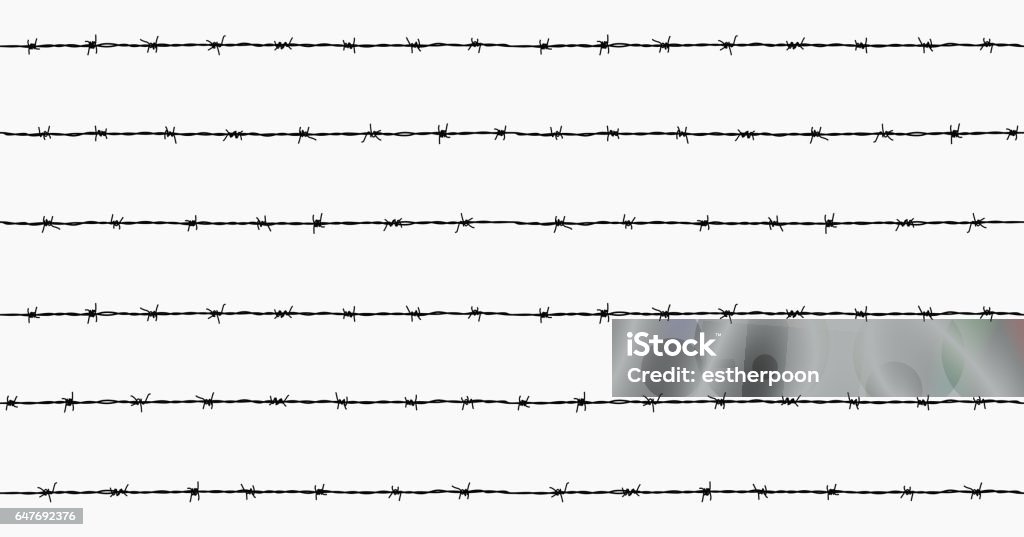 Steel rusty barbwire seamless pattern seamless pattern Barbed Wire stock vector