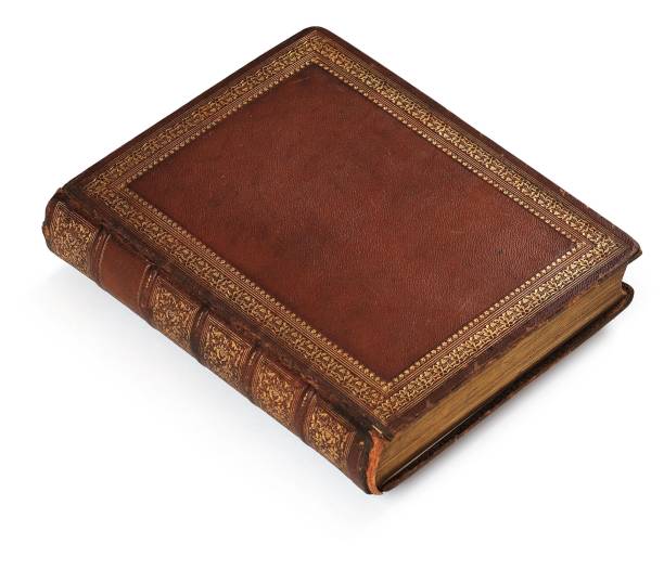 old books with vintage bindings and beautiful gilded leather book covers