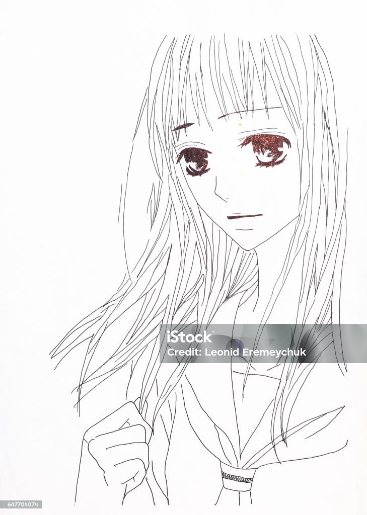 Vẽ Theo Phong Cách Anime Hình Ảnh Của Một Cô Gái Trong Bức Tranh Theo Phong  Cách Anime Nhật Bản Hình minh họa Sẵn có - Tải xuống Hình ảnh Ngay bây