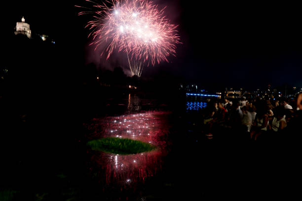 istock Fireworks on the Po River in Turin 647718992