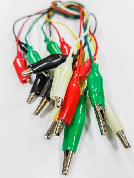 istock The colorful copper clamps for battery charging 647724670