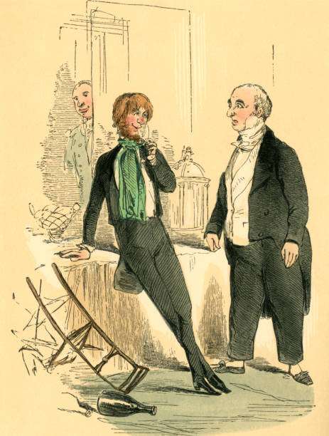 istock Angry Victorian man remonstrating with a young drunk at a party 647736914