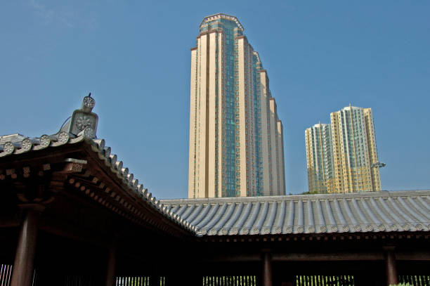 istock Chi Lin monastery in the city Hongkong 647743238
