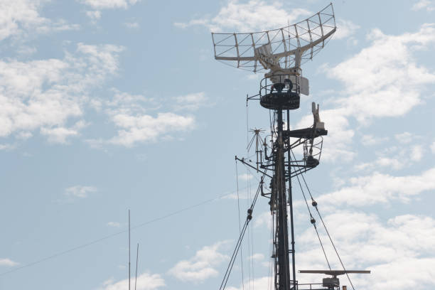 military radar air surveillance on navy ship