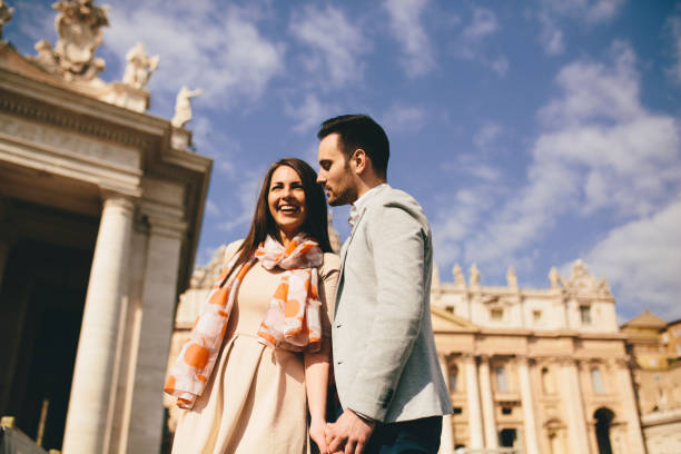 istock Loving couple in the Vatican, Italy 647759882