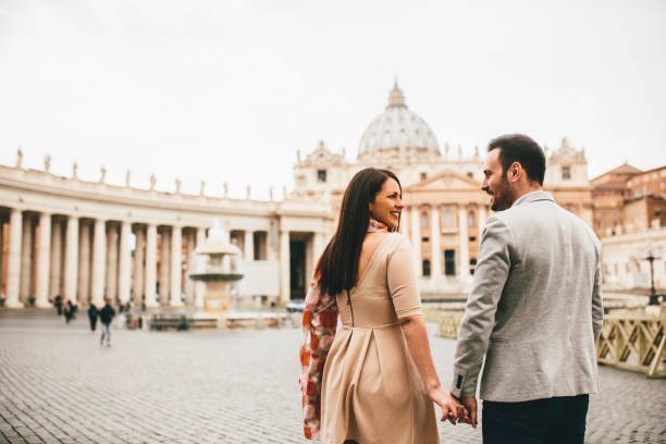 istock Loving couple in the Vatican, Italy 647759940