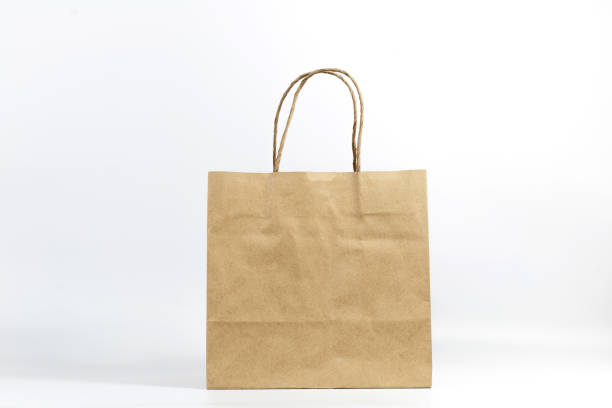 istock Paper shopping bag on white background 647770472