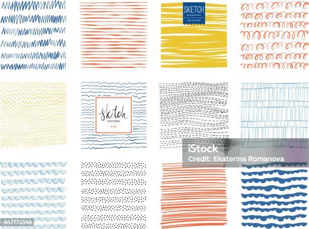 Sketch Backgrounds05 Stock Illustration - Download Image Now - Pattern, Drawing - Activity, Drawing - Art Product