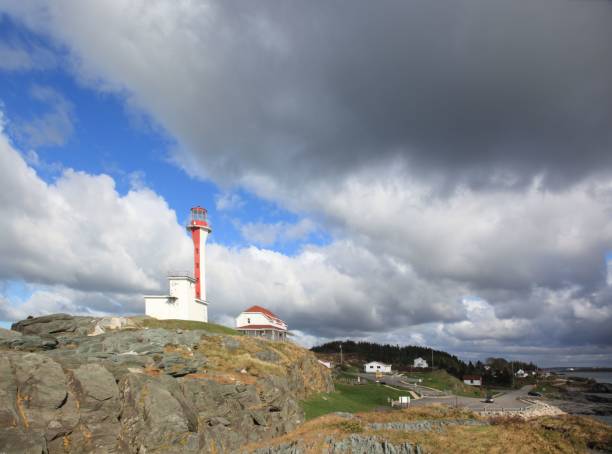 istock Cape Forchu, lighthouse, Yarmouth, Nova Scotia, Canada, cloudy 647773012