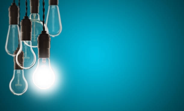 istock Idea and leadership concept - bulbs on the grunge background 647776812