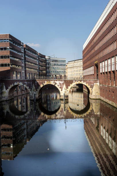 istock brick houses and bridge at Alsterfleet 647784024