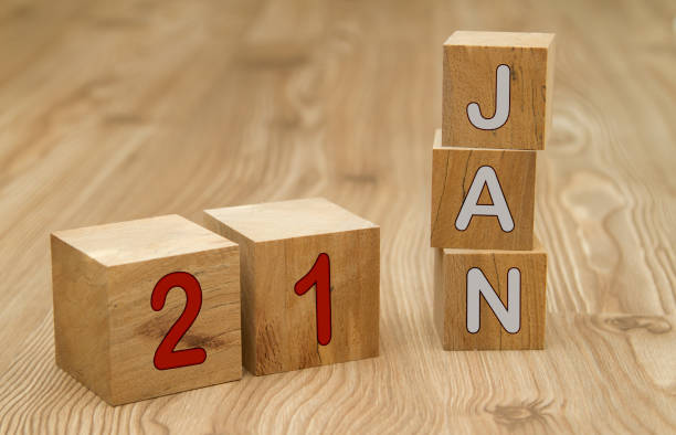 istock January 21 on wooden surface. 647786910