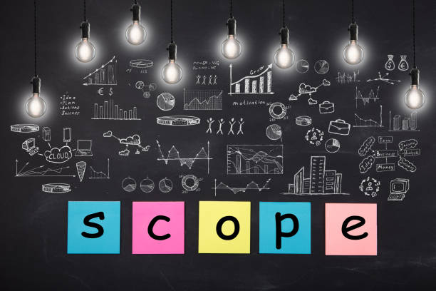 istock Business concept - sketch with schemes and graphs on chalkboard 647790550