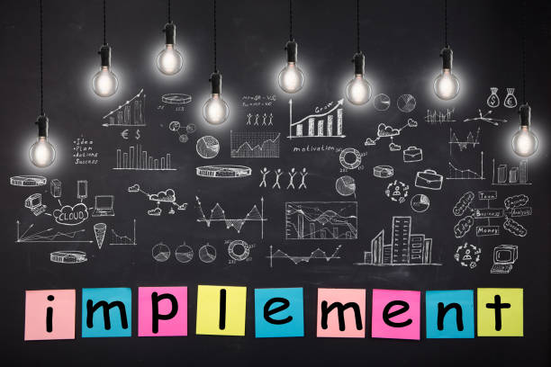 istock Business concept - sketch with schemes and graphs on chalkboard 647790854