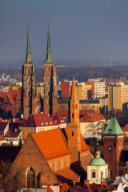 istock Wroclaw Cathedral - aerial view 647794516