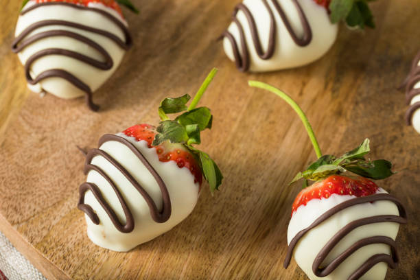 istock Homemade White Chocolate Covered Strawberries 647795336
