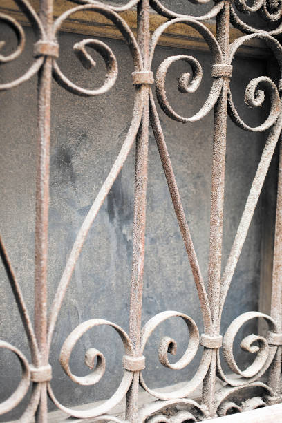 istock Old fashioned metal fence 647797910