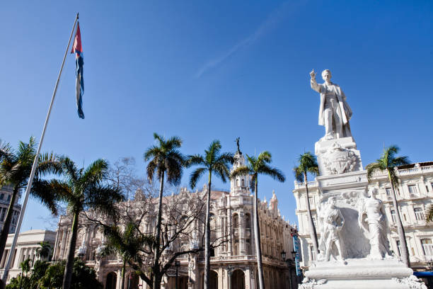 Havana, Cuba - December 11, 2016: Monument of Jose Marti in the Central Park in Havana, Cuba
