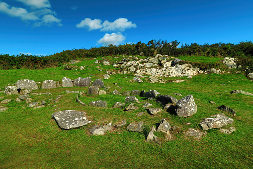 Mysterious and fascinating Drombeg Stone Circle in the County Cork, Ireland