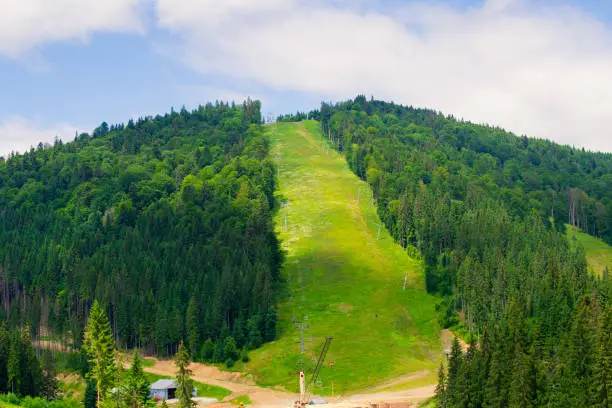 Carpathians. Routes for the ski slope.