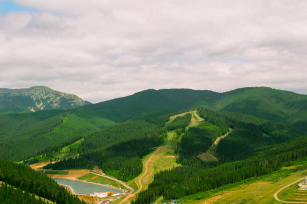 istock Carpathians. Routes for the ski slope. 647806078