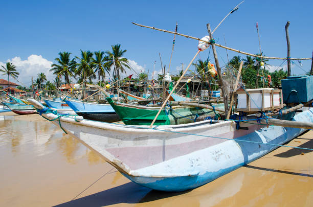istock Fishing boat on the beach 647812474