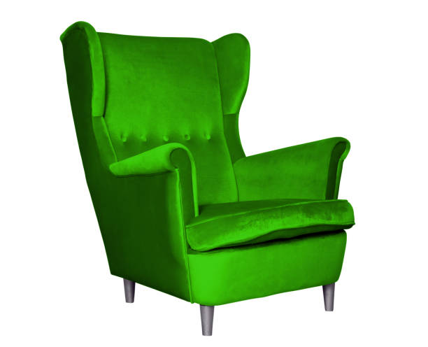 istock Textile classic green chair 647812484