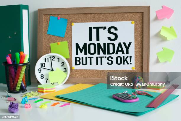 Monday Motivation Stock Photo - Download Image Now - Monday, Business, Business Finance and Industry