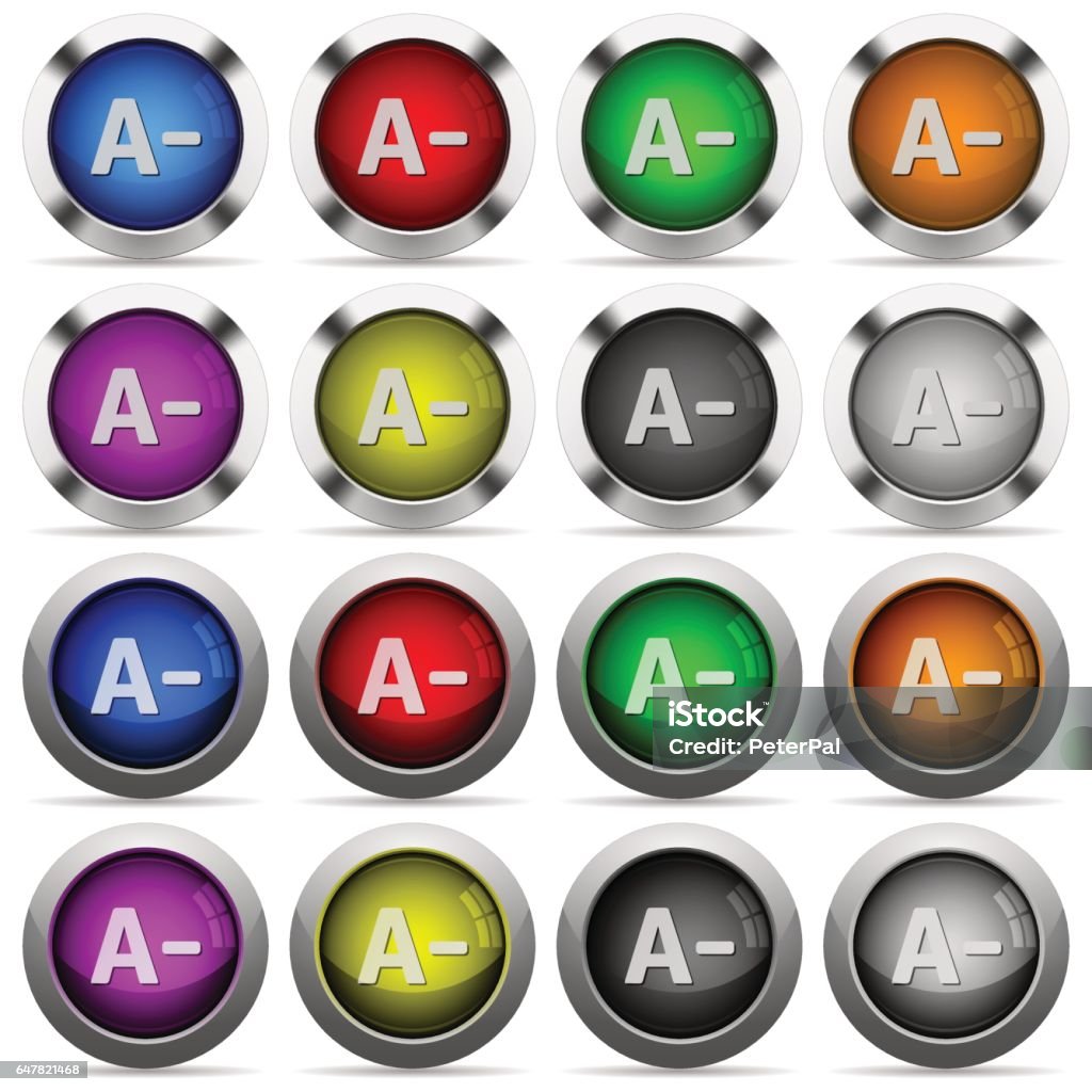 Sample Ofdecrease Font Size Icon Decrease Font Size Button Set Stock Illustration - Download Image Now ...