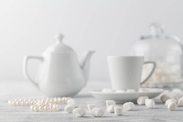 White marshmallow on table