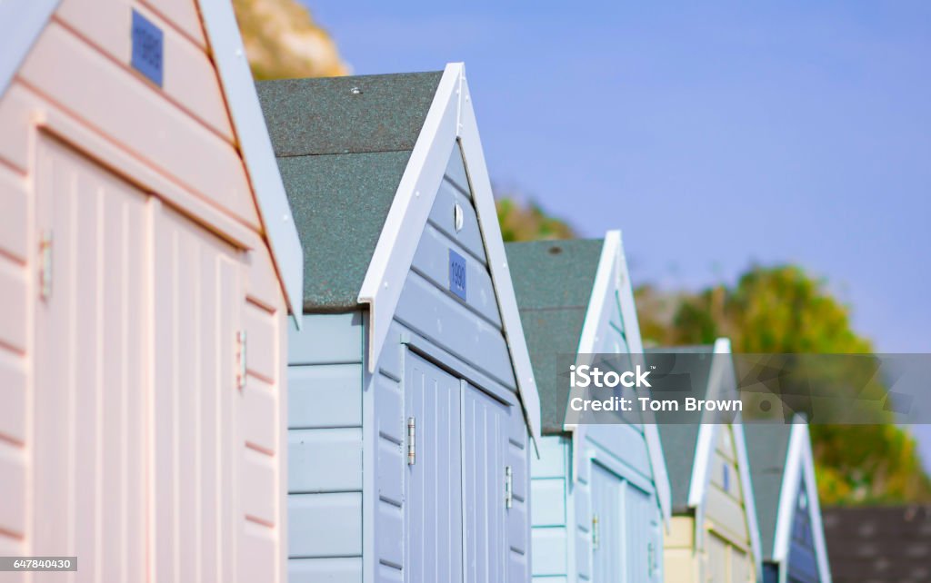 Beach Huts Multi coloured beach huts Beach Hut Stock Photo