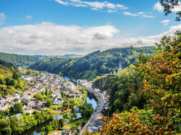 Vianden valley in Luxembourg Vianden valley in Luxembourg vianden stock pictures, royalty-free photos & images