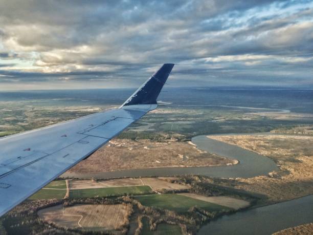 istock Rural Virginia Aerial Landscape, Airplane Wing 647864624