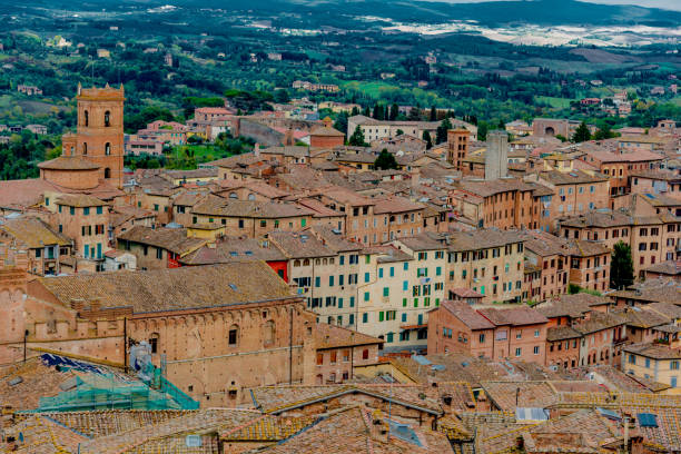 istock Aerial view of a medieval city 647868216