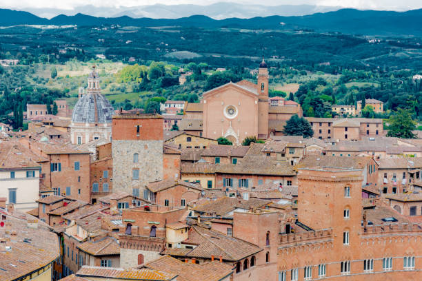 istock Aerial view of a medieval city 647868250
