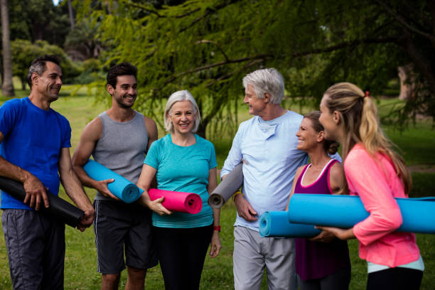 istock Group of people interacting with each other 647872332