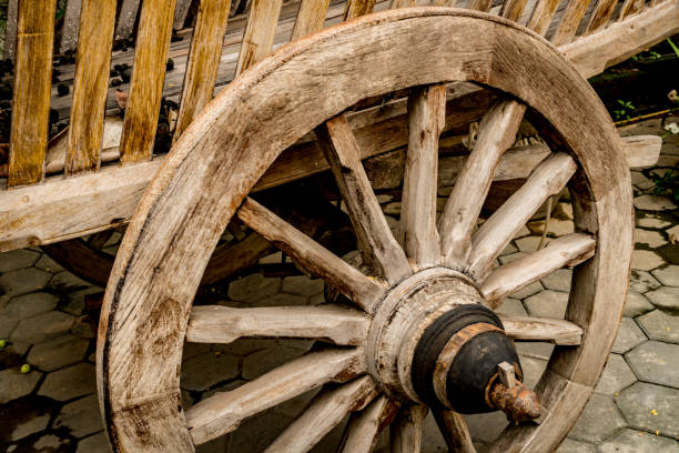 istock Old wooden wheel 647878642