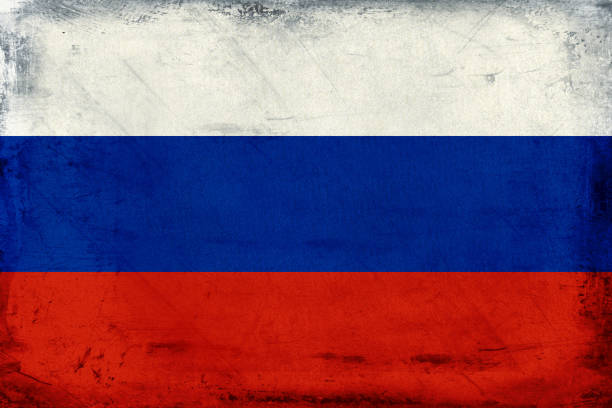 ロシアの背景のヴィンテージ国旗 - flag russian flag russia dirty ストックフォトと画像