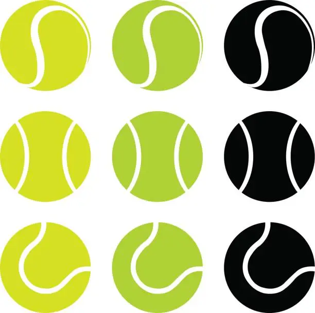 Vector illustration of Tennis balls